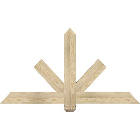 Ekena Millwork Kennewick Rough Sawn Timber Gable Bracket, Douglas Fir, 48"W x 26"H x 2"D x 4"F, 13/12 Pitch GBW048X26X0204KEN00RDF